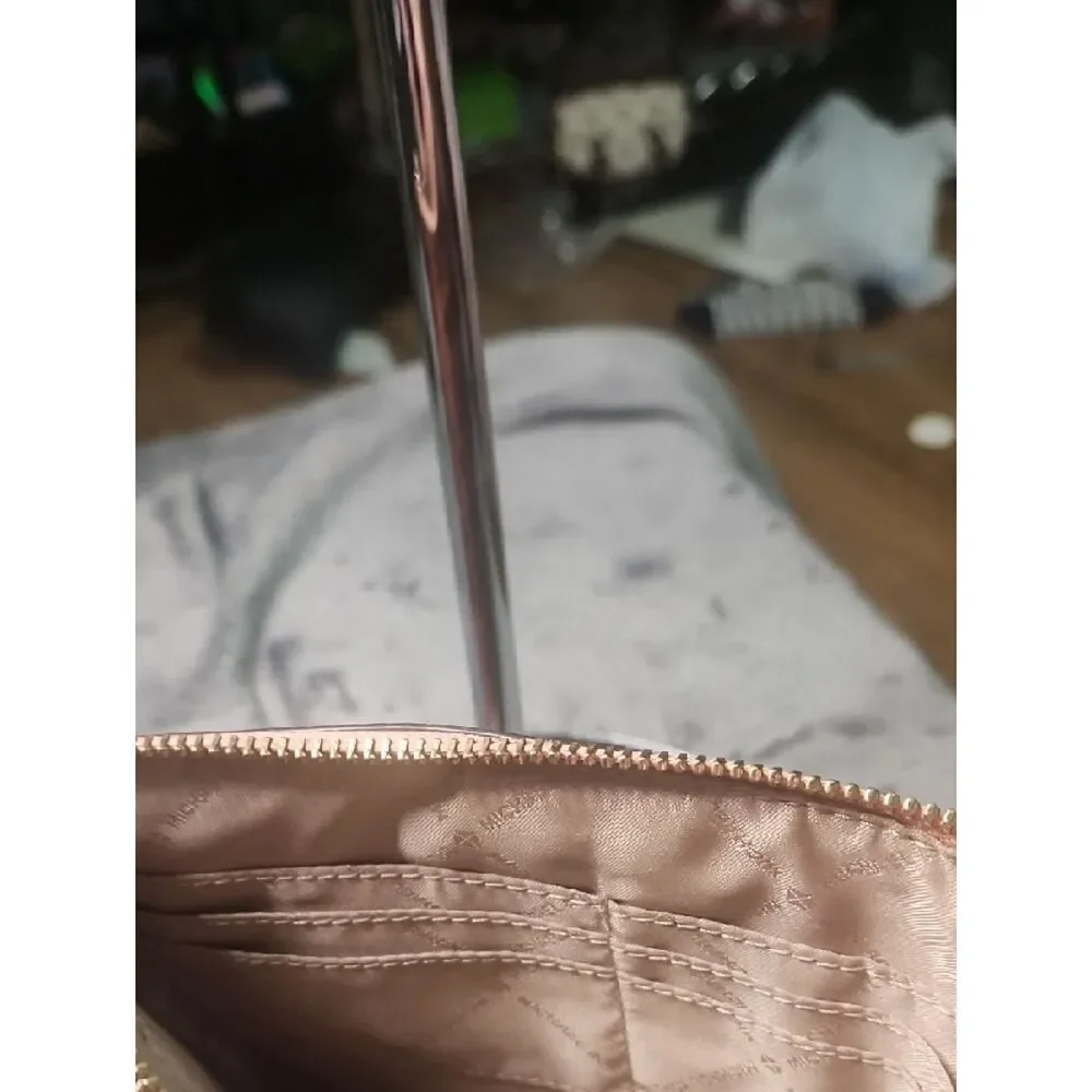Michael Kors Rose Pink Snake-Print Wristlet Clutch